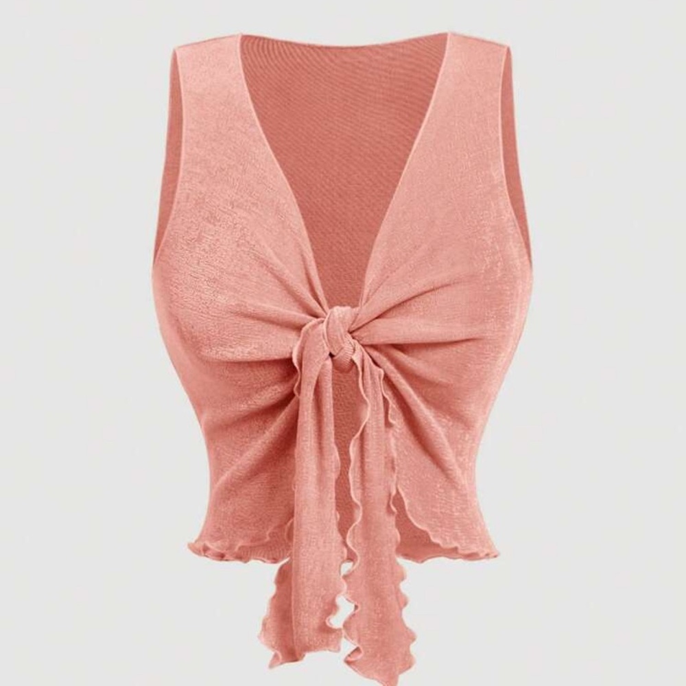 SHEIN knot tie top